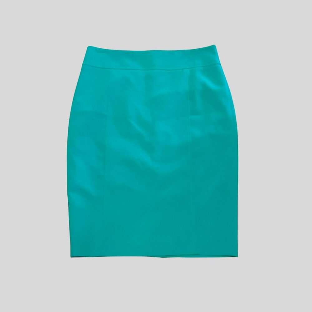 Loft Womens Pencil Skirt Teal Turquoise Size 2 Polyester Blend
